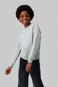 Хлопковая толстовка Calvin Klein Jeans для мальчика/девочки, зеленый