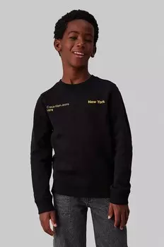 Хлопковая толстовка Calvin Klein Jeans для мальчика/девочки, черный