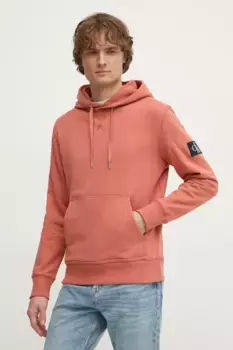 Хлопковая толстовка Calvin Klein Jeans, оранжевый