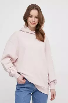 Хлопковая толстовка Calvin Klein Jeans, розовый