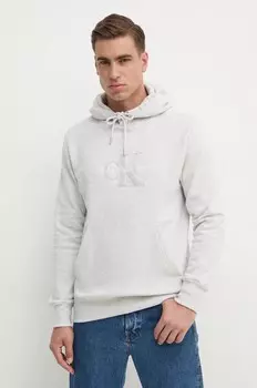 Хлопковая толстовка Calvin Klein Jeans, серый