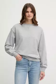 Хлопковая толстовка Calvin Klein Jeans, серый