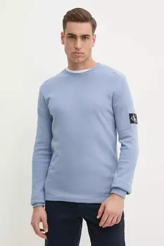Хлопковая толстовка Calvin Klein Jeans, синий