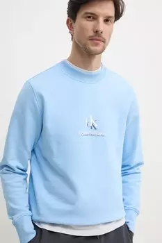 Хлопковая толстовка Calvin Klein Jeans, синий