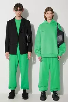 Хлопковая толстовка Calvin Klein Jeans, зеленый