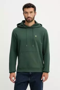 Хлопковая толстовка Calvin Klein Jeans, зеленый