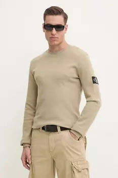 Хлопковая толстовка Calvin Klein Jeans, зеленый