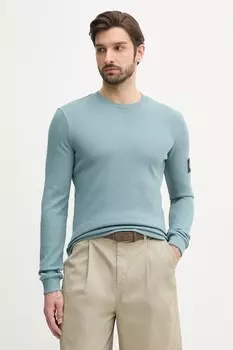 Хлопковая толстовка Calvin Klein Jeans, зеленый