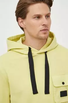 Хлопковая толстовка Calvin Klein Jeans, зеленый