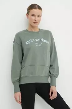 Хлопковая толстовка Casall, зеленый