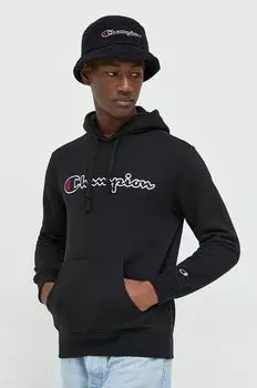 Хлопковая толстовка Champion, черный