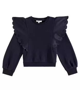 Хлопковая толстовка Chlo Kids, темно-синий