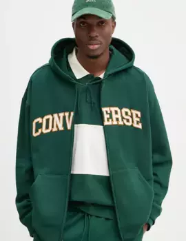 Хлопковая толстовка Converse, зеленый
