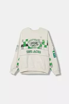 Хлопковая толстовка Court Crew Adidas Originals, белый