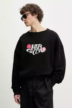 Хлопковая толстовка Curly Lollipop Logo Relaxed Fit Fiorucci, черный