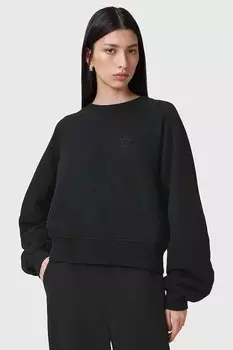 Хлопковая толстовка DANI Allsaints, черный