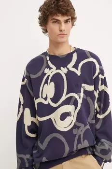 Хлопковая толстовка Desigual OHIO x Disney, темно-синий