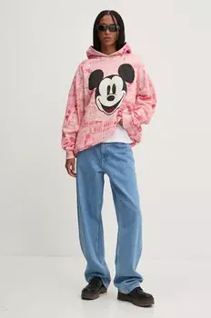 Хлопковая толстовка Desigual RETRO, розовый