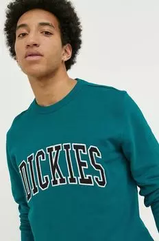 Хлопковая толстовка Dickies, зеленый