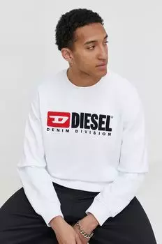 Хлопковая толстовка Diesel, белый