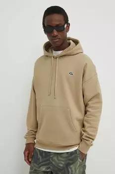 Хлопковая толстовка Diesel, бежевый