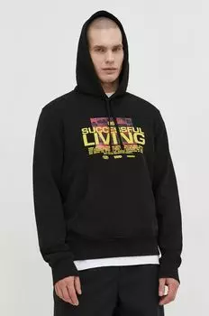 Хлопковая толстовка Diesel, черный