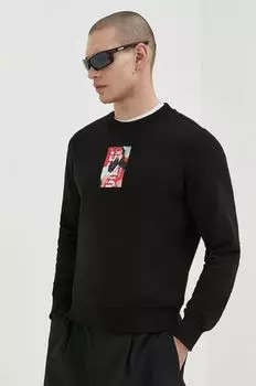 Хлопковая толстовка Diesel, черный