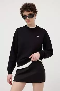 Хлопковая толстовка Diesel, черный