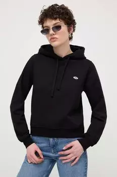 Хлопковая толстовка Diesel, черный