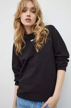 Хлопковая толстовка Diesel, черный