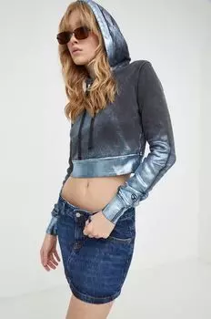 Хлопковая толстовка Diesel, серый
