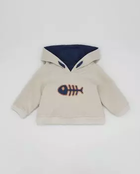 Хлопковая толстовка для мальчика бежевого цвета Fina Ejerique, бежевый