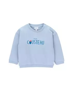 Хлопковая толстовка для мальчика с надписью спереди KNOT, синий