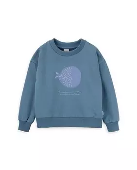 Хлопковая толстовка для мальчика с рисунком спереди Knot, синий