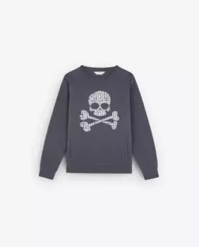 Хлопковая толстовка для мальчика с рисунком спереди Scalpers, синий