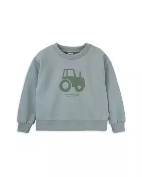 Хлопковая толстовка для мальчика с рисунком спереди Knot, зеленый