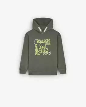 Хлопковая толстовка для мальчика Scalpers, цвет Caqui
