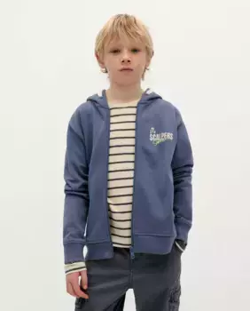 Хлопковая толстовка для мальчика Scalpers, тёмно-синий