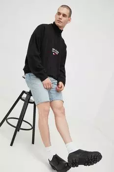 Хлопковая толстовка DM0DM14340.9BYY Tommy Jeans, черный