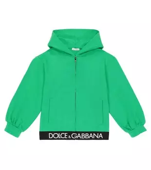 Хлопковая толстовка Dolce&Gabbana, зеленый