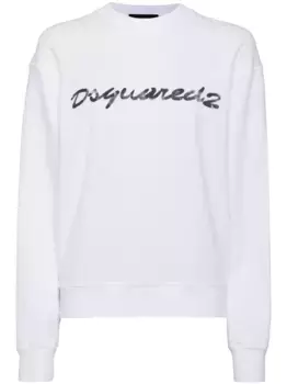 Хлопковая толстовка DSQUARED2, белый
