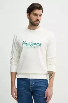 Хлопковая толстовка DUMAS CREW Pepe Jeans, белый