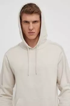 Хлопковая толстовка EA7 Emporio Armani, бежевый