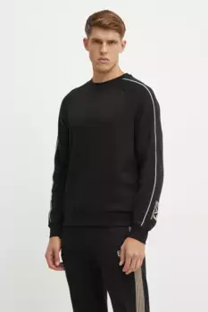 Хлопковая толстовка EA7 Emporio Armani, черный