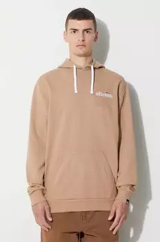 Хлопковая толстовка Ellesse, коричневый