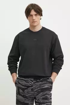 Хлопковая толстовка Essential Adidas Originals, черный