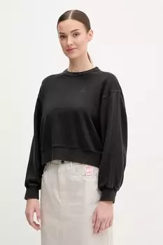 Хлопковая толстовка Essential Adidas Originals, черный