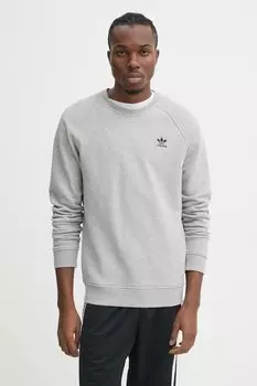 Хлопковая толстовка Essential Adidas Originals, серый