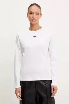 Хлопковая толстовка Essentials с длинным рукавом Adidas Originals, белый