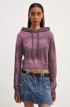 Хлопковая толстовка F-SLIMMY-HOOD-P1 Diesel, фиолетовый